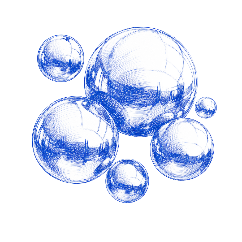 Sketch of clustered spheres